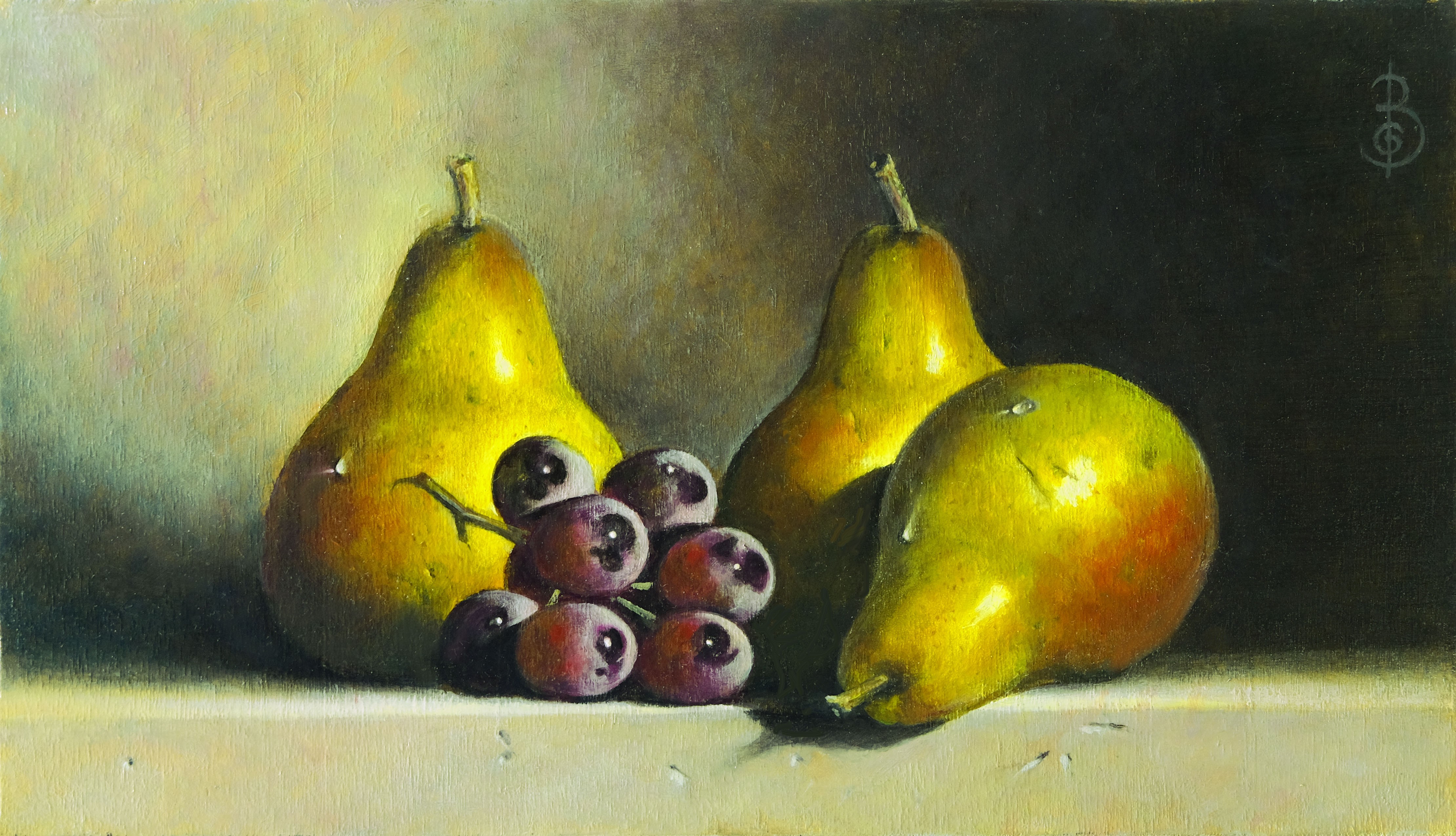 Uva e pere in posa